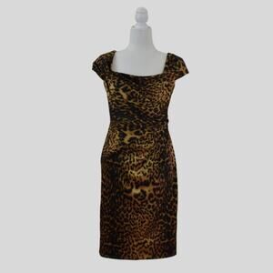 TADASHI SHOJI Animal Print Women's Sheath Dress Size 10P